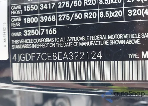 2014 Mercedes-Benz Gl 450 4Matic from USA, damaged, VIN 4JGDF7CE8EA322124